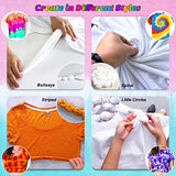 DIY Tie Dye Kits, Emooqi 15 Colours Vibrant Tie Dye Kits, with15 Bag Pigments, Rubber Bands, Gloves, Sealed Bag, Apron and Table Covers for Arts and Crafts Fabric Textile Party DIY Handmade Project