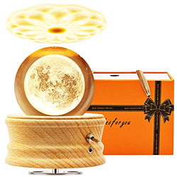 JOUALY 3D Crystal Ball Music Box, LED Floodlight Luxury Wooden Bedside Lamp, Best Gift for Children,Parents, Grandparents and Good Friends, Christmas/Mother's Day/Valentine's Day,Home Decor