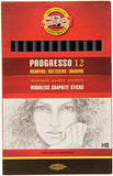 Koh-i-noor Progresso - 12 Woodless Graphite Pencils. HB. 8911