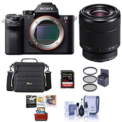 Sony a7R II Alpha Full Frame Mirrorless Camera with FE 28-70mm f/3.5-5.6 OSS Lens - Bundle with Camera Case, 128GB SDXC U3 Memory Card, 55mm Filter Kit, Memory Wallet, Cleaning Kit, Mac Softwate Pack
