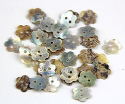 Pack of Mixed Flower Shaped 12mm 2 Holes Shell Sewing Crafting Scrapbooking Buttons Approx 50pcs