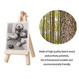 24 Pack Mini Wood Display Easel - Natural Wooden Tripod Holder Stand, Mobile Phone Stand, Tabletop Holder Stands for Displaying Small Canvases, Business Cards, Photos(5.9 Inch)