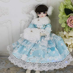 BJD Doll Clothes Winter Dress Warm Suit for SD BB Girl Ball Jointed Dolls,A,1/3
