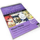 Daler Rowney - Mixed Media Spiral Sketchpad - 250gsm - 30 Pages - A3 Portrait - Made in England