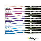 KINGART 445-48 Set of 48 Dual TIP Brush PENS 48 Piece