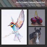 Arrtx Premium 72 Colored Pencils Set, Soft Core Colored Leads with High lightfastness, Colored Pencils for Adult Coloring, Sketching, Drawing Pencils with Rich Pigments.