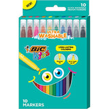 BIC Kids Coloring Combo Pack, Ultra Washable, Long-Lasting, Includes Markers, Pencils, and Crayons, Bright Assorted Colors, 46-Count