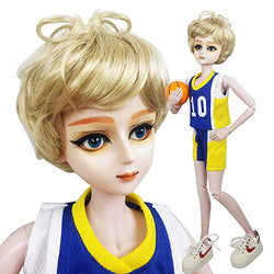 EVA BJD Full Set Basketball Player 1/3 BJD Doll 22inch Male Boy Doll Ball Jointed Dolls + Makeup + Clothes + Pants + Shoes + Wigs + Doll Accessories