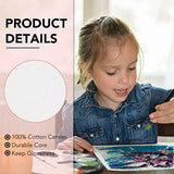 ESRICH Canvases for Painting Blank Cotton Canvas Boards 21Pack with 7 Size 4*4", 5*7", 8*10", 9*12", 11*14"，Round Canvas with 8*8", 10*10", 3 of Each, Painting Canvas for Oil & Acrylic Paint