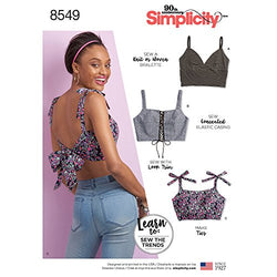 Simplicity Learn Women's Bralette Sewing Patterns, Sizes XXS-XXL