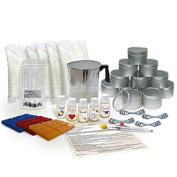 Candle Making Kit Large - with 5 lbs of Soy Wax Flakes, Scent, Pouring Pot, Wicks and Wax Dye