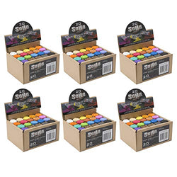 Soho Urban Artist Jumbo Artist Street Pastel Sidewalk Chalk Set - for Pavement, Sidewalks, Concrete, or Brick with Rich Pigments, Bright, Soft, Smooth, and Durable - Set of 20 Assorted Colors - 6 Pack