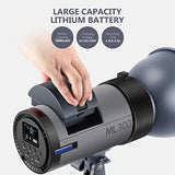 Neewer ML300 300W GN60 Outdoor Studio Flash Strobe Li-ion Battery-Powered Monolight with 2.4GHz Wireless Trigger, 1000 Full Power Flashes, 0.4-2.5s Recycle Time, Bowens Mount, 2-Pack Li-on Battery