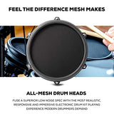 Alesis Nitro Mesh Kit – Eight Piece Mesh Electronic Drum Set With 385 Sounds + DRP100 – Extreme Audio-Isolation Electronic Drum Reference-Headphones