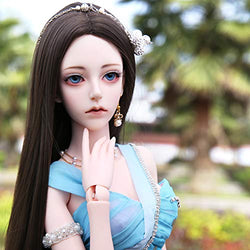 MEESock 62cm/24.4Inch Fine BJD Doll SD Doll 1/3 Ball Jointed Doll with Full Set Clothes Shoes Hair Makeup DIY Toys Surprise Gift
