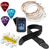 Ashthorpe 38-inch Beginner Acoustic Guitar Package (Red), Basic Starter Kit w/Gig Bag, Strings, Strap, Tuner, Pitch Pipe, Picks