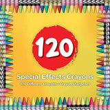 Crayola Super Tips Marker Set, Washable Markers, Assorted Colors, 120ct & 120 Crayons in Specialty Colors, Coloring Set, Gift for Kids, Ages 4, 5, 6, 7