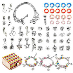 Toy Gift for 6-9 Year Olds Girls, Arts Craft Jewellery Making Kit for Kids Girl Age 6-11 Birthday Present Toys Bracelet Crafts Set for 7 8 9 10 Year Old Girls Child Teen DIY Jewellery Toy