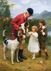 Arthur John Elsley Pick of The Litter 1908 Private Collection 30" x 22" Fine Art Giclee Canvas Print (Unframed) Reproduction