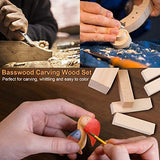 7Pcs Basswood Carving Blocks, Whittling Blocks Basswood for Craft, Basswood Carving Wood for Beginner to Expert