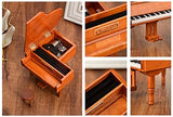 Sound harbor Piano Model Music Box for Music Lover (OrangeRed-Piano)