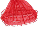LoveinDIY Doll Wedding Dress Evening Tulle Skirt for 1/3 BJD DZ DOD Dolls - Red