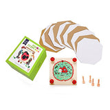 Kids' Flower & Leaf Press Nature Crafts Wooden Art Kit Outdoor Play Learning Toy Creativity Pressed Flower Art Kit DIY Recycle Floral Press Gift for Kids & Teens, Girls & Boys