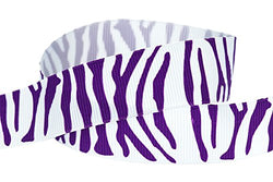 HipGirl Boutique 1.5" Zebra Print Grosgrain Ribbon for Cheerleader Hair Bows, Sewing (5yd 1.5"