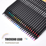 48 Pack Colored Pencils in Tube Presharpened With Sharpener for School Kids Beginners Adult Soft Highly-Pigmented Soft Core Art Drawing Pencils for Coloring Sketching