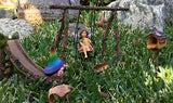 Fairy and Gnome Miniature Swing and Slide Set - A Fairy Garden Accessory