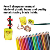AUSTARK 24Pcs Pencil Sharpener Manual, Small Dual Hole Pencil Sharpeners Bulk for School Office Home, Back to School Supplies