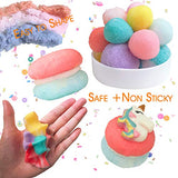 Cloud Slime Kit Macaroon 8 Colors, Scented Slime with Charms Sprinkles and Fimo Fruit Slices, Big DIY Slime Kit Cotton Mud Sludge Toys Birthday Party Favors for Girls Boys, 8 Pack