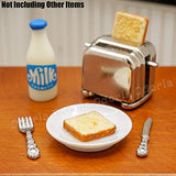 Odoria 1/12 Miniature Toaster with 2 Slices Toast Dollhouse Decoration Accessories