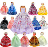 BJDBUS 5 Pcs Handmade Wedding Party Dress Lace Gown for 11.5 Inch Girl Doll Clothes