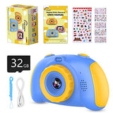 Kids Camera for Boys Girls - Upgrade Kids Selfie Camera, Birthday Gifts for Girls Age 3-9, HD Digital Video Cameras for Toddler, Portable Toy for 3 4 5 6 7 8 Year Old Girl with 32GB SD Card (Blue)