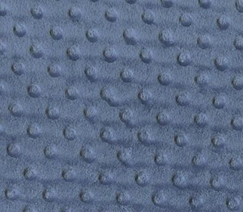 Minky Fabric Dimple Dot Denim Blue / 60" Wide / Sold by the Yard