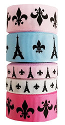 Hipgirl 25 Yards 3/8, 7/8" Grosgrain Fabric Ribbon for Gift Package Wrapping, Hair Bow Clip