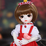 10 Inch 1/6 BJD SD Girl Doll Children's Creative Toys 19-Jointed Body Cosplay Fashion Dolls with All Clothes Outfit Shoes Wig Hair Makeup, Best Gift for Girls