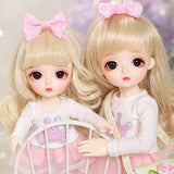 W&Y BJD Doll,1/6 SD Dolls 10 Inch 19 Ball Jointed Doll Children's Creative Toys with Clothes Shoes Wigs Free Makeup Surprise Doll Best Gift for Girls