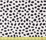 FABRIC EMPIRE ULTRA Velboa Faux Fake Fur Black and White Dalmatian Animal Print Fabric