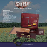 Soho Urban Artist Scout Pochade Box for Plein Air Painting Easel with Storage, Lightweight & Portable, Mahogany Finish