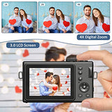 Digital Camera Vlogging Camera 24MP Full HD 1080P Digital Camera with 3 Inch IPS Screen Camera 4X Digital Zoom Vlog Camera for YouTube with 1500mAh Battery