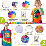 Tie Dye Kit Arts and Crafts 5 Colors Decoration DIY Fabric Dye Set Textile Paint Set Kids Graffiti Dye Powders Kit for Arts Crafts Party(120ML Big Bottle)