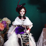 1/3 BJD Doll, National Cheongsam Ball Jointed Doll SD Doll with Clothes Shoes Makeup, Gift for Girls (Customized)