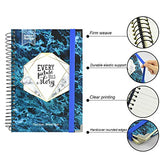 Spiral Notebook Journal with Waterproof Hardcover Hardback 6" X 9" Ruled Notebook 192 Line Pages with Corner Buckle for Colleage School Work(Dark Blue)