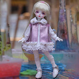 ZDD Fraise 1/6 Cute SD BJD Princess Doll Girl DIY Toys Moveable Ball Jointed Dolls with Clothes Shoes Suit Wig Makeup, for Birthday Best Gift Collection