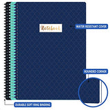 A4 Notebooks/Journal - 3 Pack Lined A4 Ruled Notebook Journal with Premium Paper, Wirebound, 9" × 11.75“, Soft Ring, Easily Tear Off