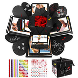 Emooqi DIY Explosion Box, Creative DIY Handmade Surprise Explosion Gift Box Love Memory, Scrapbooking Photo Album Gift Box for Birthday Valentine's Day Anniversary Wedding Christmas Festival