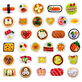 32pcs 1:12 Play Food Mini Toy Chinese Sweet Soup Syrup Noodle Bowls Dollhouse Accessories Miniature Sushi Figurines Decoration Lovely Breakfast Sausage Bun Dumplings Shaomai Micro Landscape (32Food)
