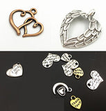 100g (70-80pcs) Mixed Love Heart Shaped Charms Pendants Assorted DIY Antique Charms Pendant(100